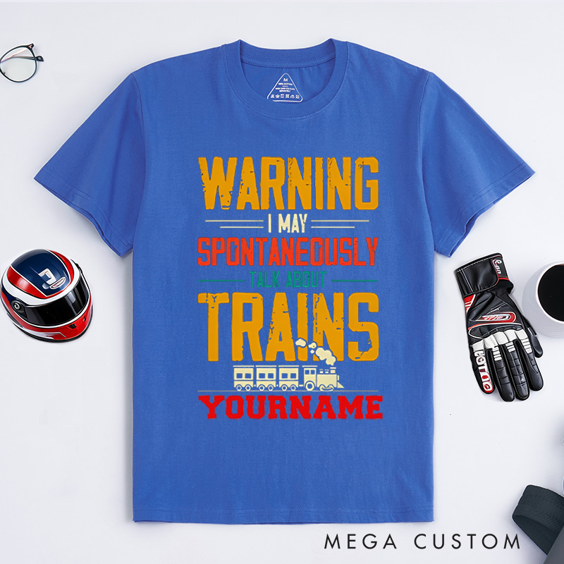 Personalized Train Enthusiast T-Shirt Custom Train Enthusiast T-Shirt Locomotive Shirt Train Lover Gift