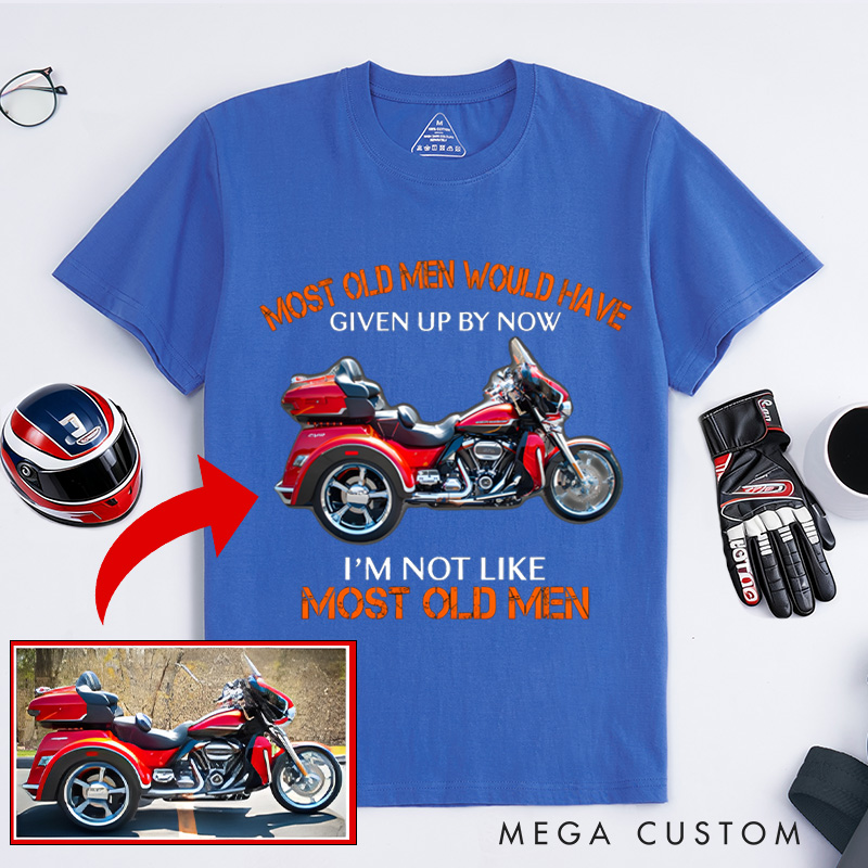 Personalized Classic T-Shirt Custom I'm Not Like Most Old Men Motorcycle T-Shirt Husband Gift Shirt