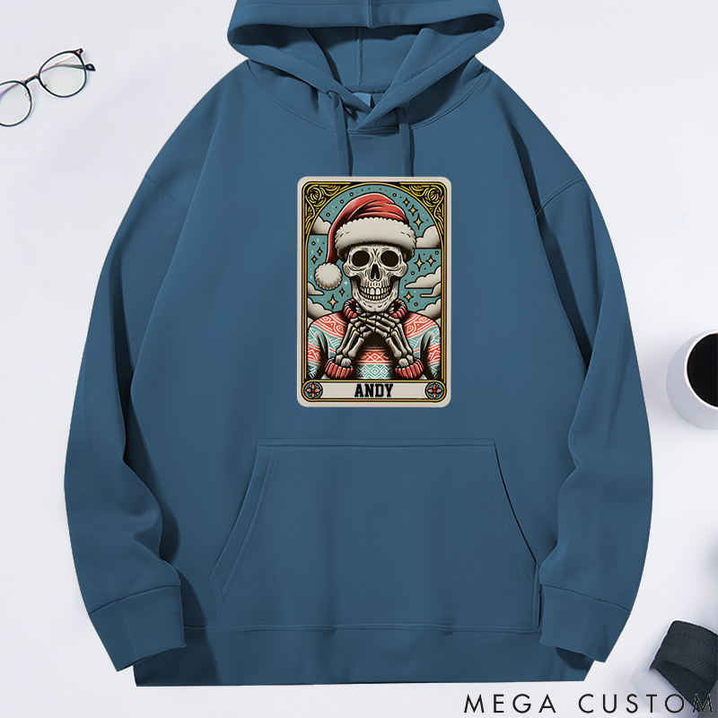 Personalized Classic Hoodie Christmas Tarot Skeleton Theme