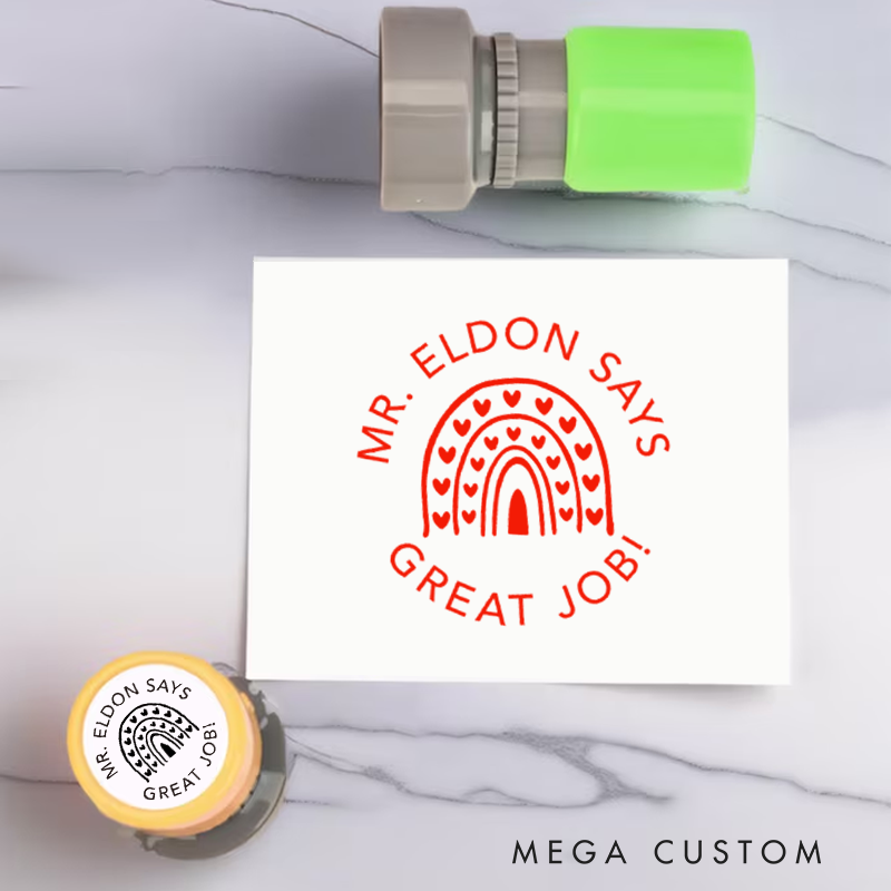 Personalized Teacher Stamps Great Job Teacher Grading Seals Perfect Teacher Appreciation Gift