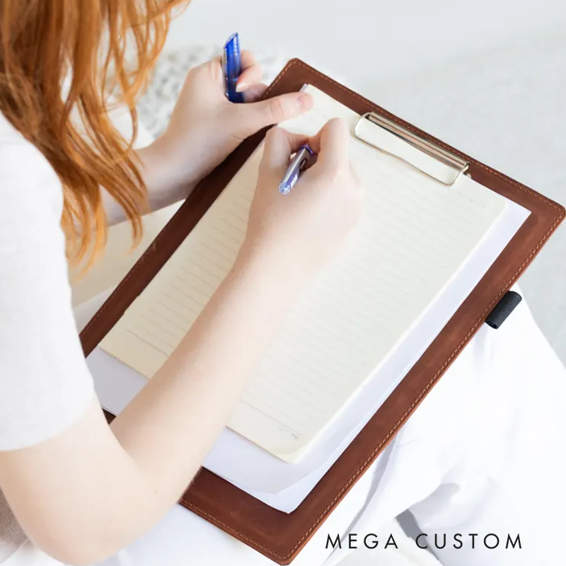 Personalized Leather Clipboard for Teachers Pencil Design Clipboard Stylish and Practical Gift for Teachers