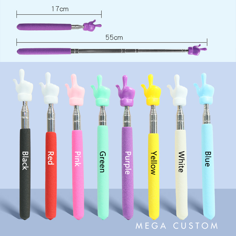 Personalized Teacher Retractable Finger Reading Stick Custom Teacher Name Funny Teaching Aids Gift