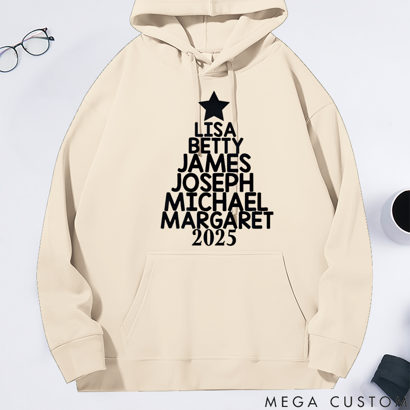 Personalized Family Reunion Theme Our Family's Christmas Tree Classic Hoodie