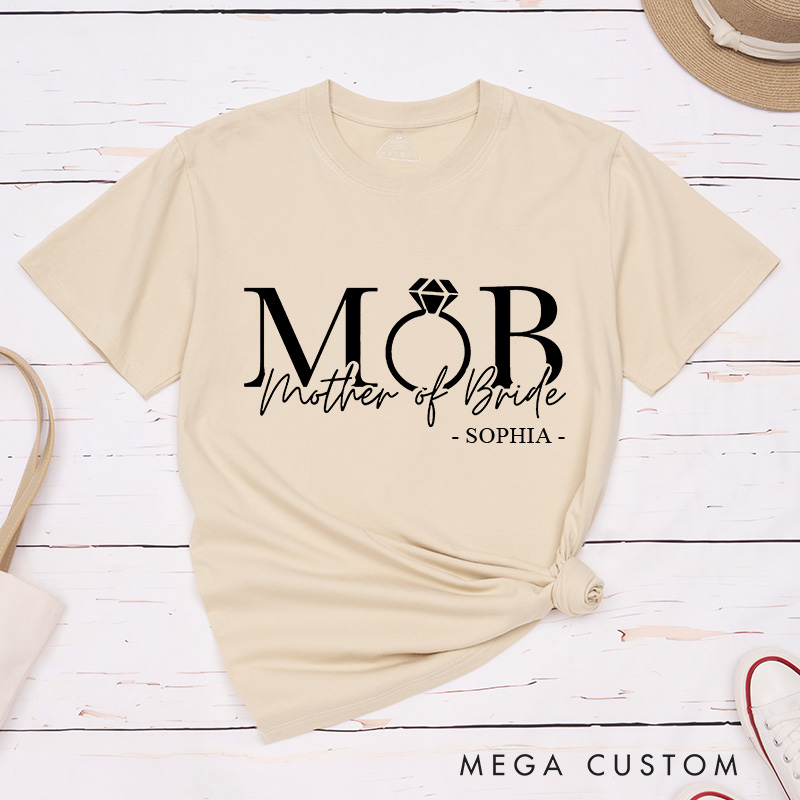 Personalized Mother of the Groom Mother of the Bride Matching T-Shirt MOB T-Shirt MOG T-Shirt Bachelorette Party Gift