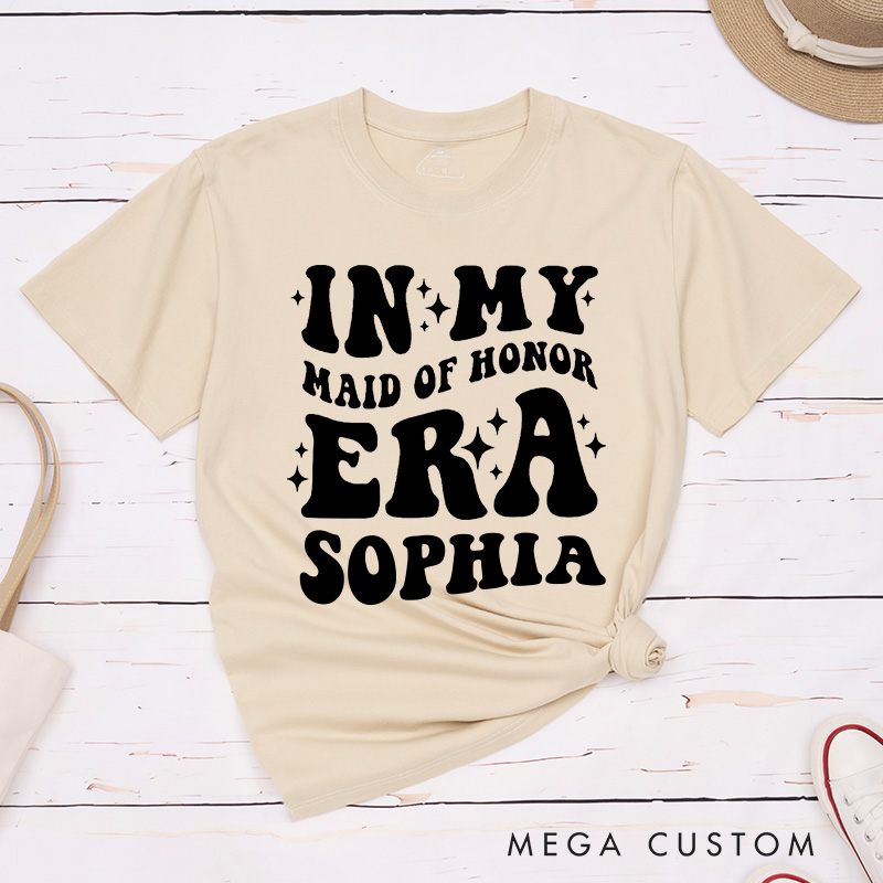 Personalized In My Bride Era Matching T-Shirt In My Maid of Honor Era T-Shirt Wedding Bachelorette Party Gift
