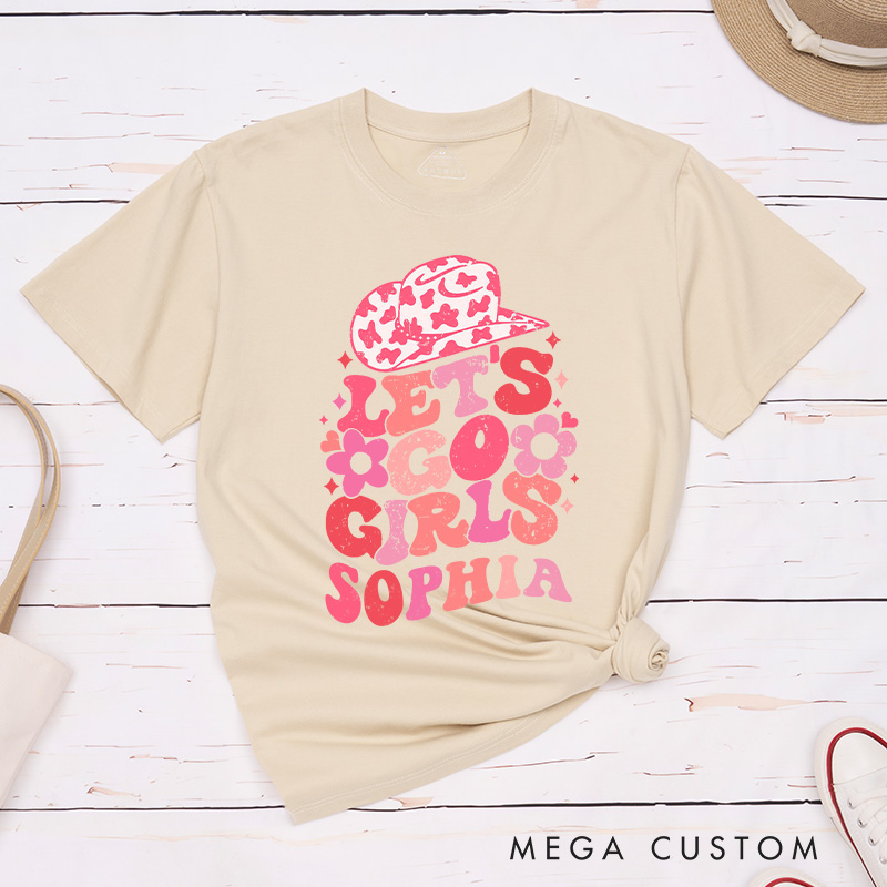 Personalized Retro Man I Feel Like a Bride Matching T-Shirt Let’s Go Girls T-Shirt Cowgirl Hat Team Bride T-Shirt Wedding Bachelorette Party Gift