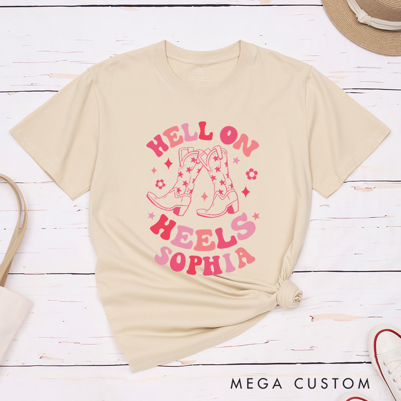 Personalized Country Man I Feel Like a Bride with Cowgirl Boot Matching T-Shirt Bridesmaid T-Shirt Team Bride Wedding Cowgirl T-Shirt Bachelorette Party Gift