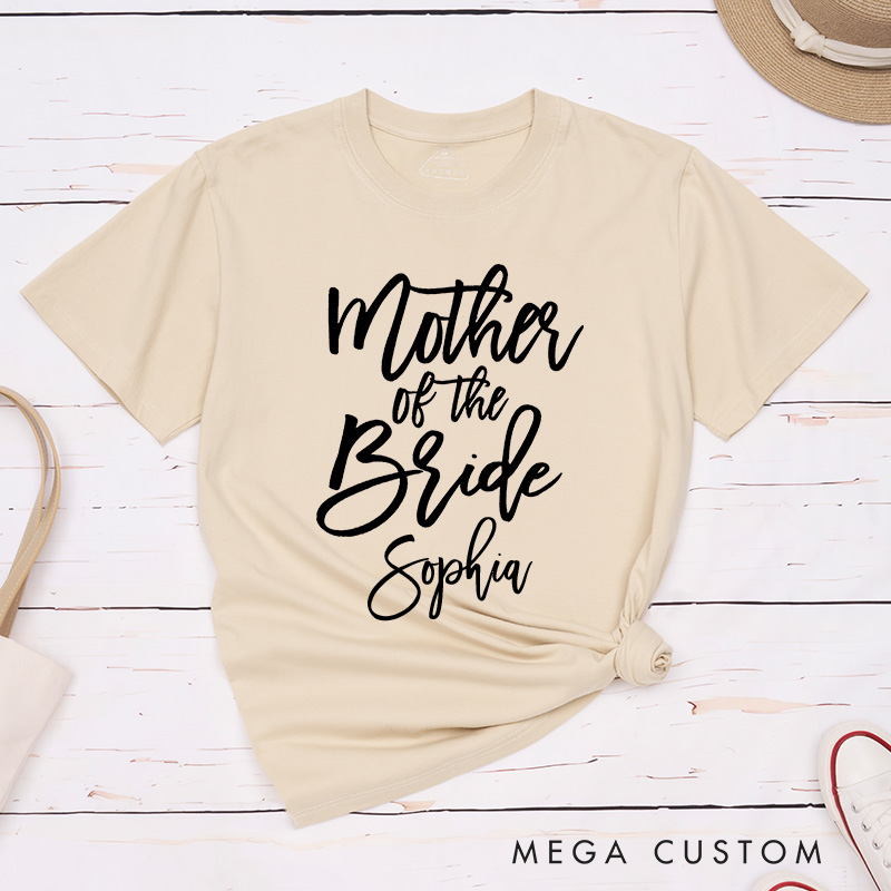 Personalized Modern Mother of the Bride MOB Matching T-Shirt Mother of the Groom MOG T-Shirt Wedding Day T-Shirt Bachelorette Party Gift
