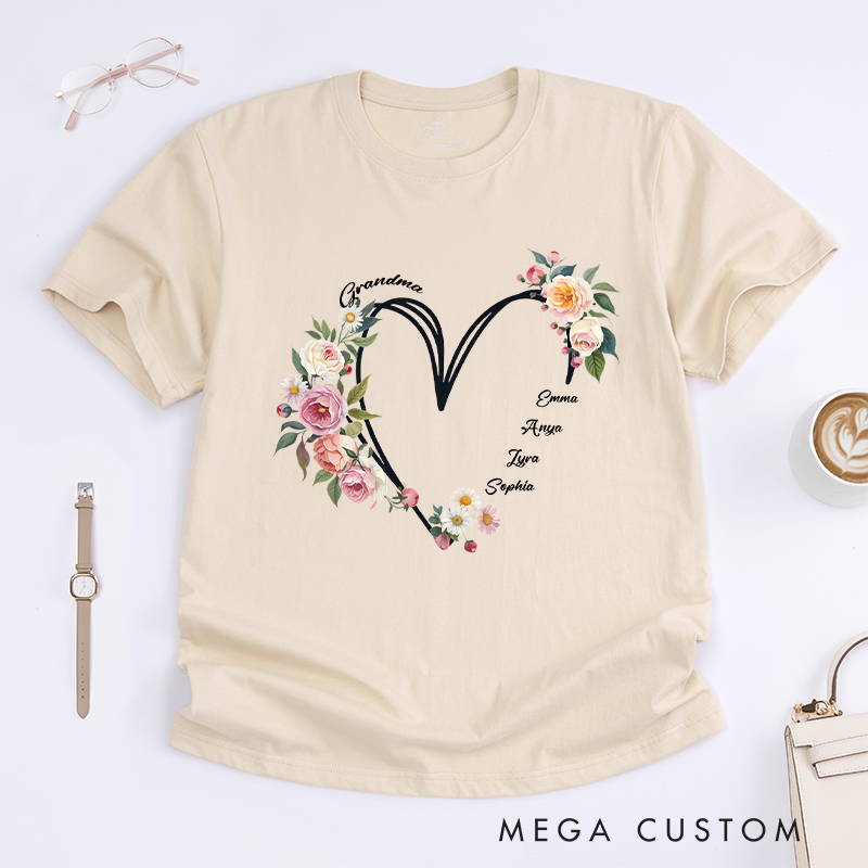 Personalized Love Always Shines Bright With Grandma Gift for Mom Grandmother Classic T-Shirt