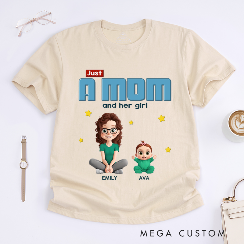 Personalized Just a Mom and His Child Gift for Mom Classic T-shirt