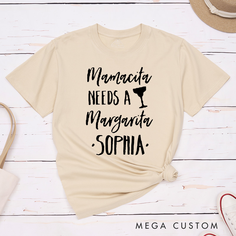 Personalized Mamacita Needs a Margarita Matching T-Shirt Mother of the Bride T-Shirt MOB Wedding T-Shirt MOG Bachelorette Party Gift