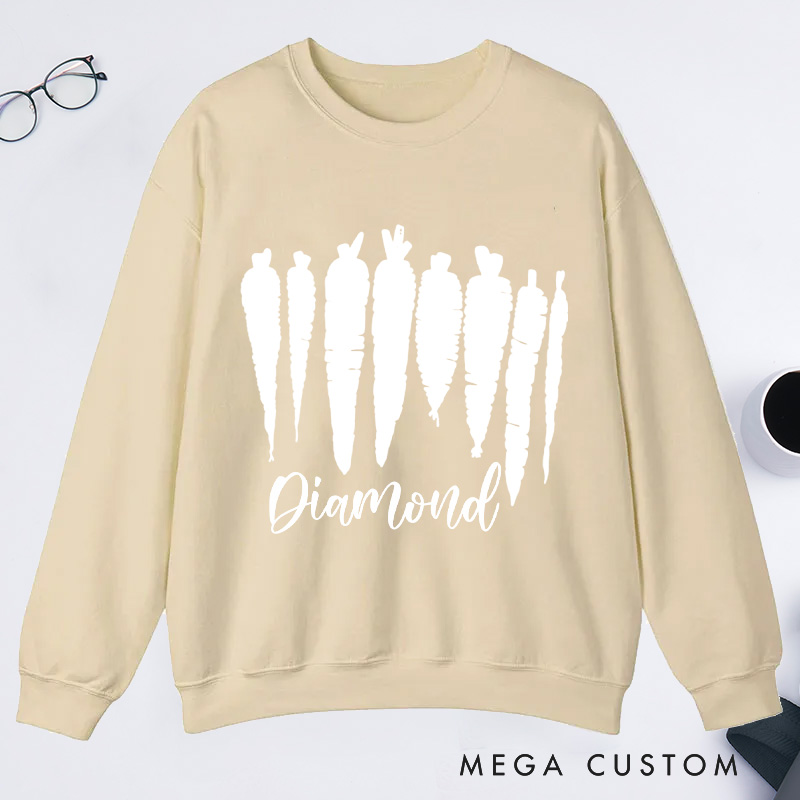 Personalized Carrot Classic Sweatshirts Wildflowers Food Sweatshirt Vegetable Sweatshirt Plant Lover Gift Gardening Gifts Farmer Gift