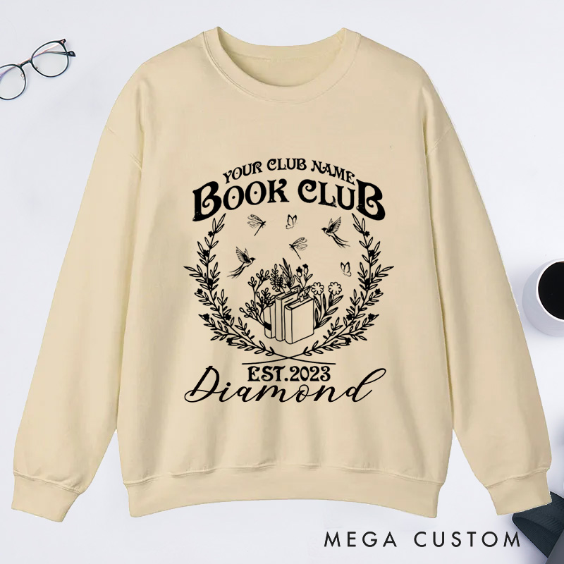 Personalized Book Club Classic Sweatshirts Since Reading Club Sweatshirt with Name Sweatshirt Book Lovers Gift Librarian Gift Reading Gift