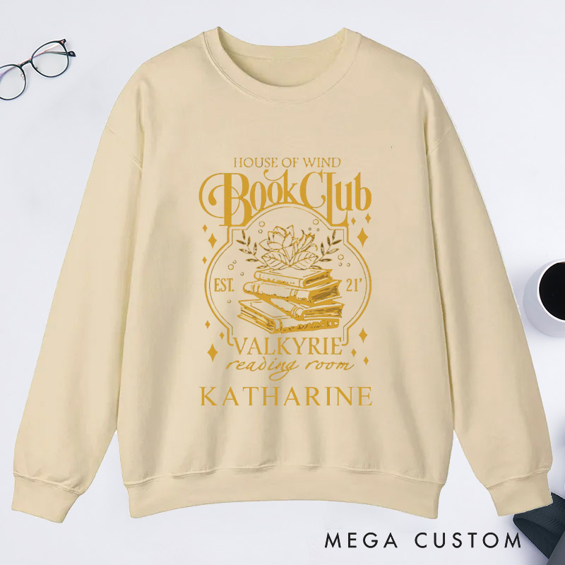Personalized Book Club Classic Sweatshirts with Name Feyre Custom Bookish Sweatshirt Book Lovers Gift Librarian Gift Reading Gift