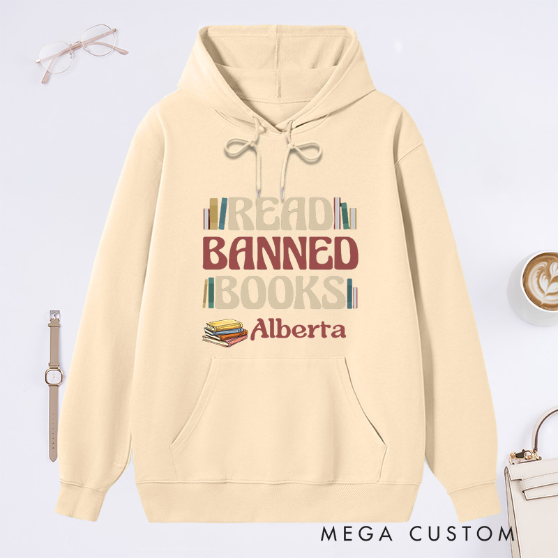 Personalized Read Banned Books Classic Hoodies Book Lover Hoodies Reading Hoodies with Name Librarian Gift Book Lover Gift For Reader