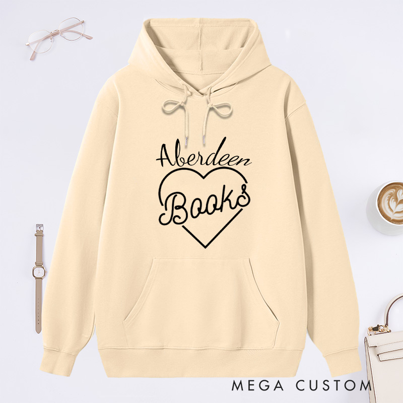 Personalized Books In My Heart Classic Hoodies Custom Book Lover Hoodies with Name Reading Hoodies Librarian Gift Book Lover Gift for Reader