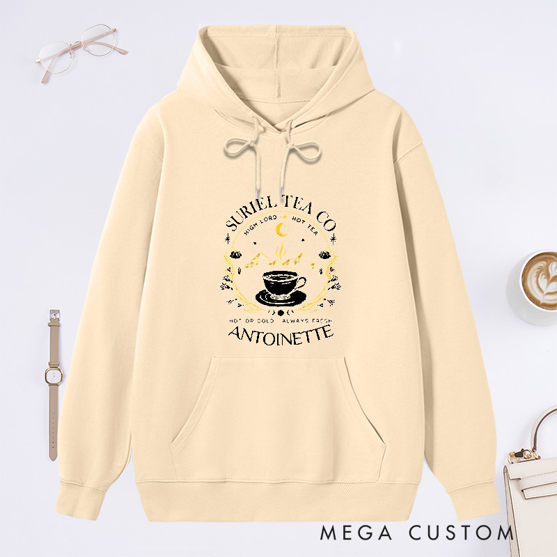 Personalized Suriel Tea Co Classic Hoodies Custom Book Lover Hoodies with Name Reading Hoodies Librarian Gift Book Lover Gift for Reader