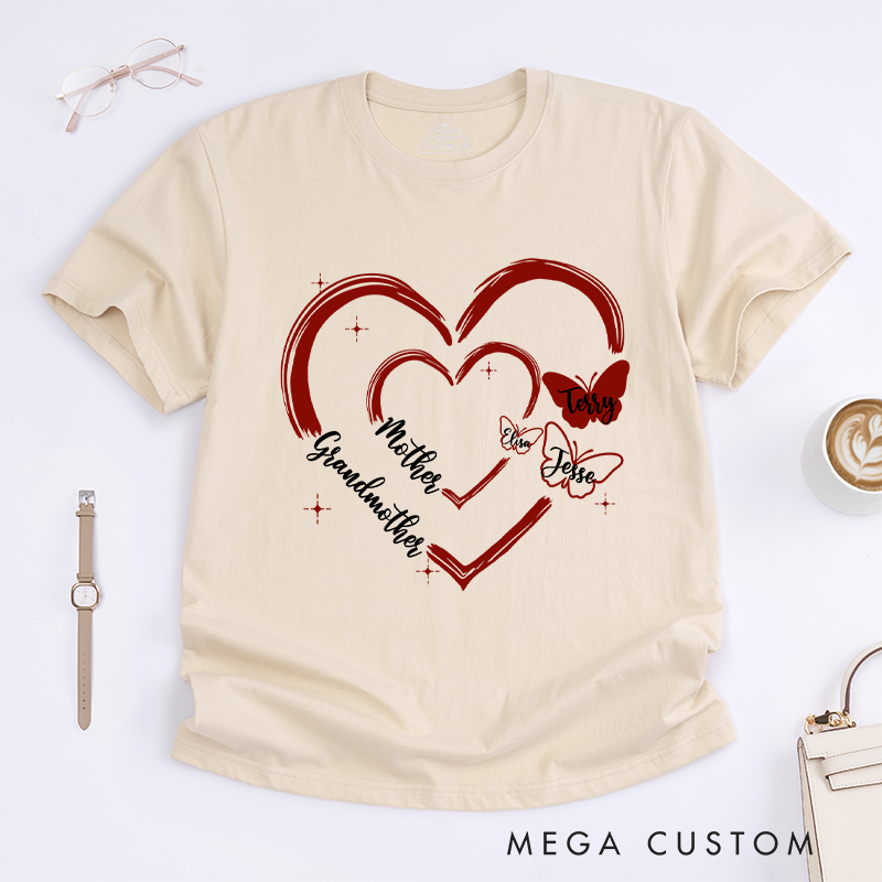 Personalized Butterfly Gift for Mom Grandmother Classic T-Shirt