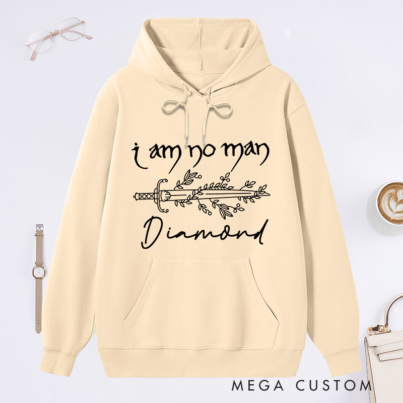 Personalized I Am No Man Classic Hoodies Custom Book Lover Hoodies with Name Reading Fandom Hoodies Librarian Gift Book Lover Gift