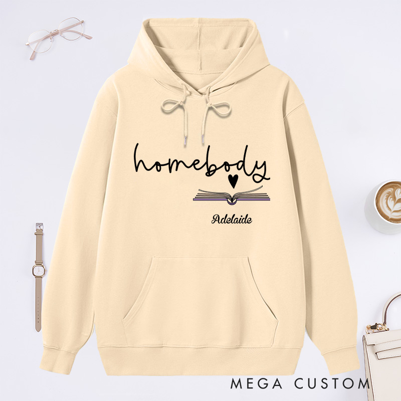 Personalized Homebody Classic Hoodies Custom Book Lover Hoodies with Name Bookish Hoodies Librarian Gift Book Lover Gift for Reader