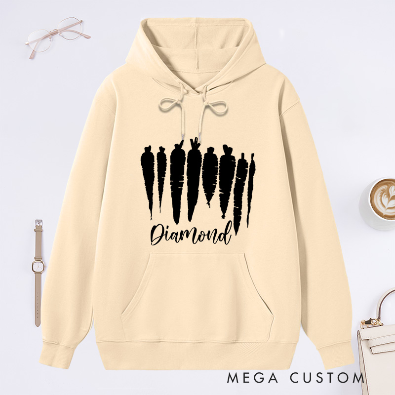 Personalized Carrot Classic Hoodies Custom Food Hoodies with Name Vegetable Hoodies Plant Lover Gift Gardening Lover Gift Gardener Gift