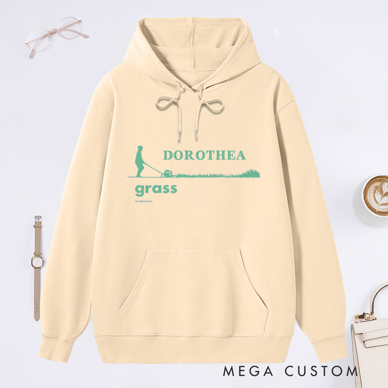 Personalized Grass Men's Classic Hoodies Men's Hoodies with Name Plant Lover Gift Gardening Lover Gift for Gardener Gift