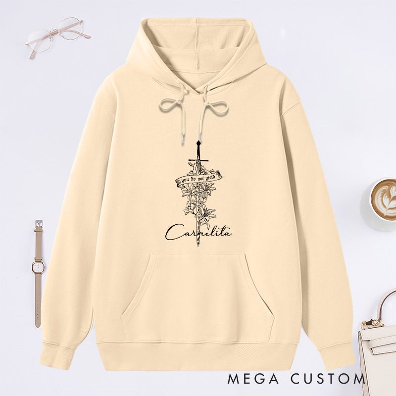 Personalized You Do Not Yield Inspired Classic Hoodies Custom Book Lover Hoodies with Name Bookish Hoodies Librarian Gift Reading Gift