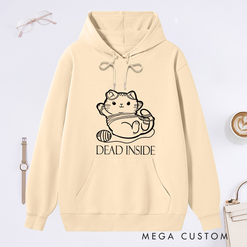Personalized Cat And Yarn Knit Classic Hoodies Knitting Gift Knitter Gift Love To Knit Love Knitting Knit Lover