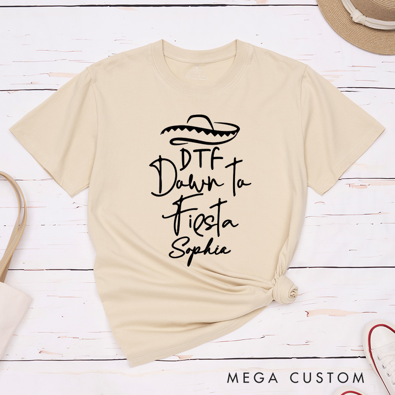 Personalized Bride My Final Fiesta Matching T-Shirt Bridesmaid T-Shirt Bride's Crew T-Shirt Wedding Bachelorette Party Gift