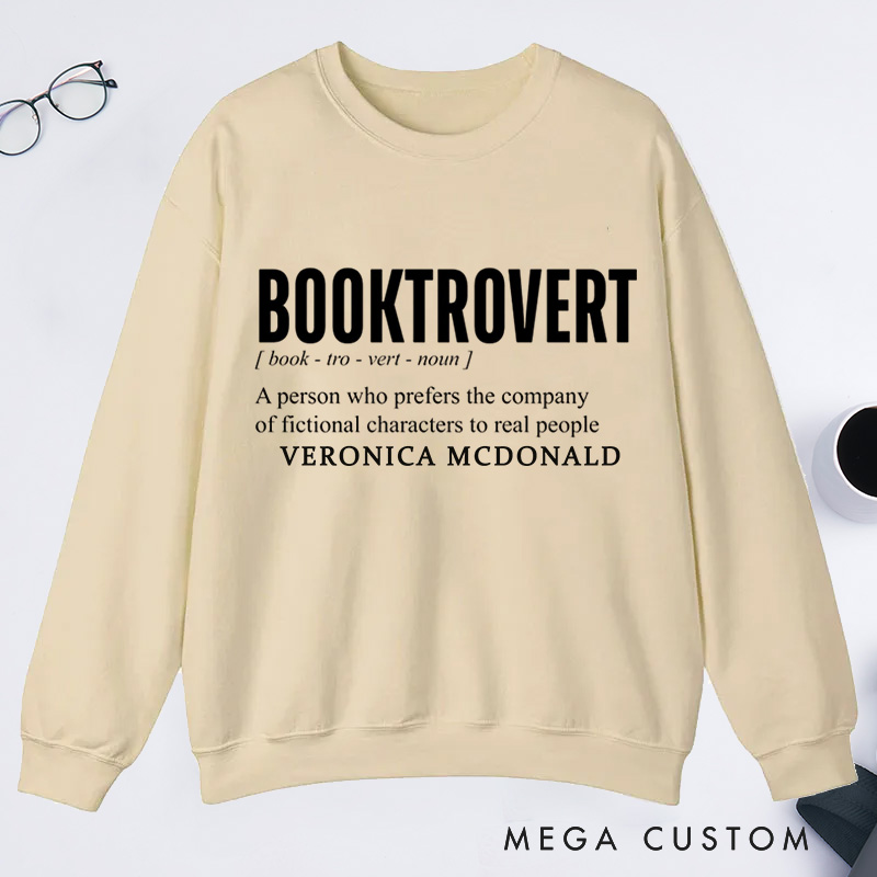 Personalized Booktrovert Definition Classic Sweatshirts Funny Book Lover Teacher shirt Librarian shirt Book Lover Gift