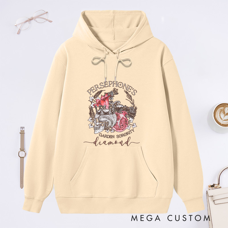 Personalized Persephone's Garden Classic Hoodies Garden Sorority Hoodies with Name Plant Lover Gift Gardening Lover Gift for Gardener Gift