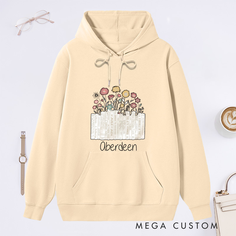 Personalized I'm with the Banned Classic Hoodies Custom Book Lover Hoodies with Name Reading Hoodies Librarian Gift Book Lover Gift for Reader