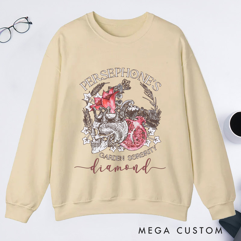 Personalized Persephone's Garden Classic Sweatshirts Garden Sorority Sweatshirt with Name Plant Lover Gift Gardening Gift for Gardener