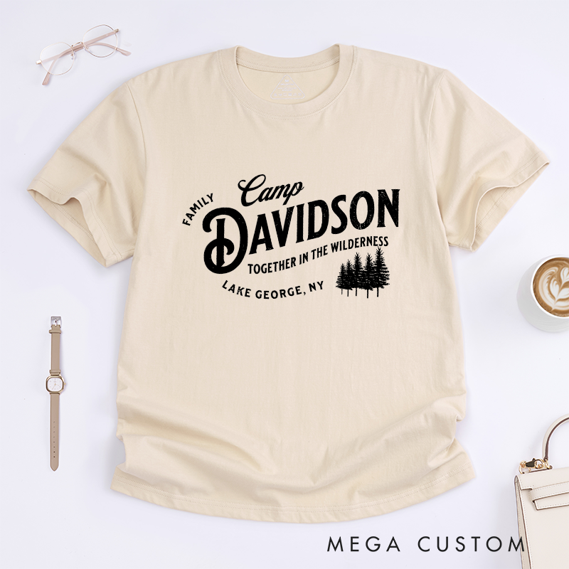 Personalized Family Camping Reunion Tees and Lake Life Cabin Crew Gifts Classic T-Shirt