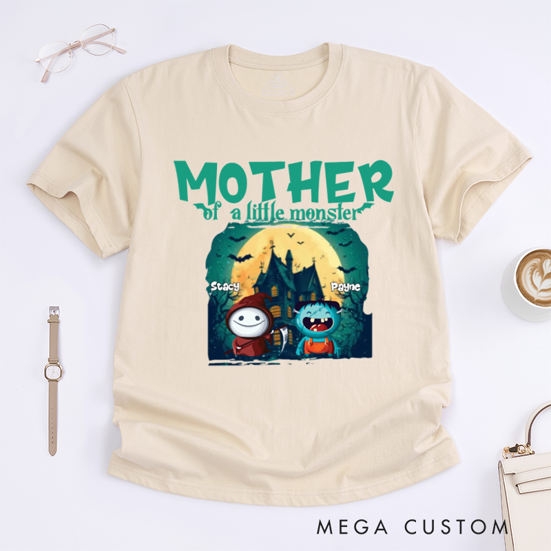 Personalized Mom Grandma of Little Monsters Classic T-Shirt Gift Ideas for Halloween