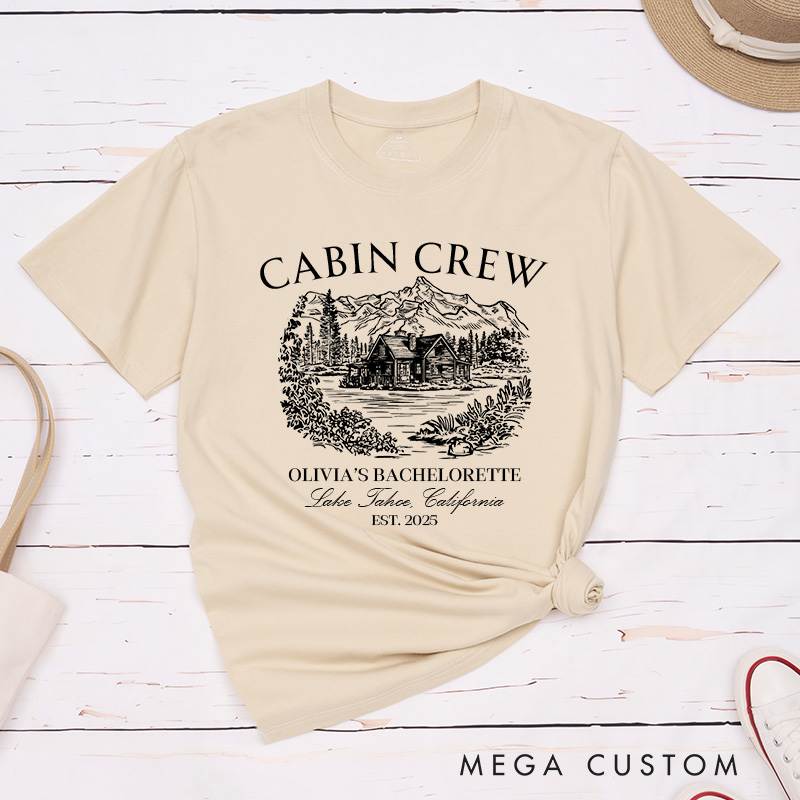 Personalized Bride Cabin Crew Matching T-Shirt Team Bride the Bach T-Shirt Bridesmaid T-Shirt Bridesmaid Wedding Bachelorette Party Gift