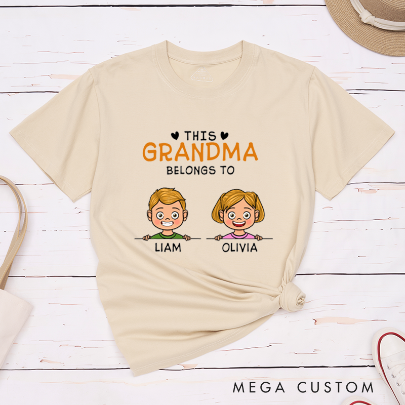 Personalized This Grandma Belongs To Classic T-shirt