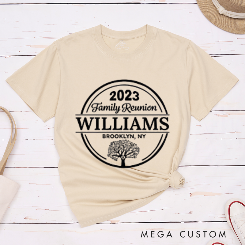 Personalized Matching Family Reunion Shirts With Names Celebrating Love and Togetherness Classic T-shirt