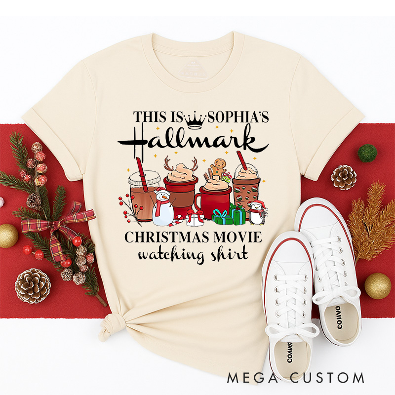 Personalized I'm Watching Christmas Movies Classic T-Shirts Christmas Film Tshirt Movie Holiday Shirt
