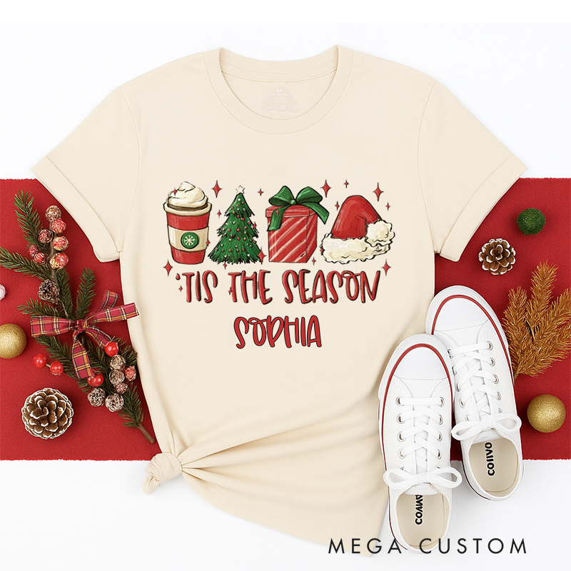 Personalized Classic T-Shirts Christmas Tis the Season Tee
