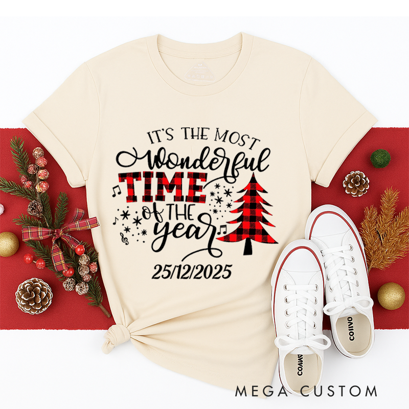 Personalized Classic T-Shirts It's the Most Wonderful Time of the Year T-Shirts Christmas Tee