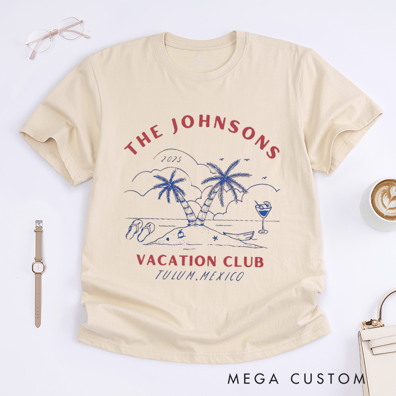 Personalized Comfort Colors Family Vacation Shirts and Beach Trip Summer Reunion Classic T-shirt