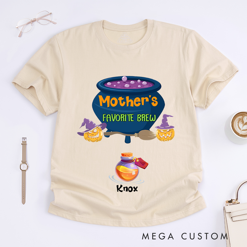 Personalized Mom's Grandma's Favorite Brew Classic T-Shirt Gifts for Mama Grandma