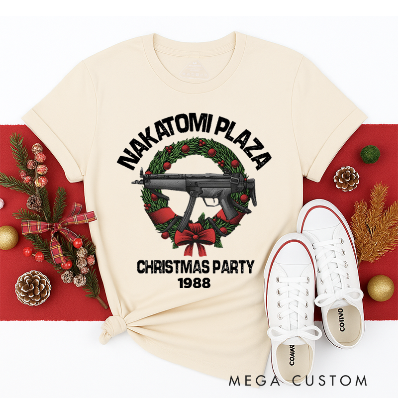 Personalized Classic T-Shirts Nakatomi Plaza Christmas Party Tee Patriotic Tribute Tee American Pride Veteran Support