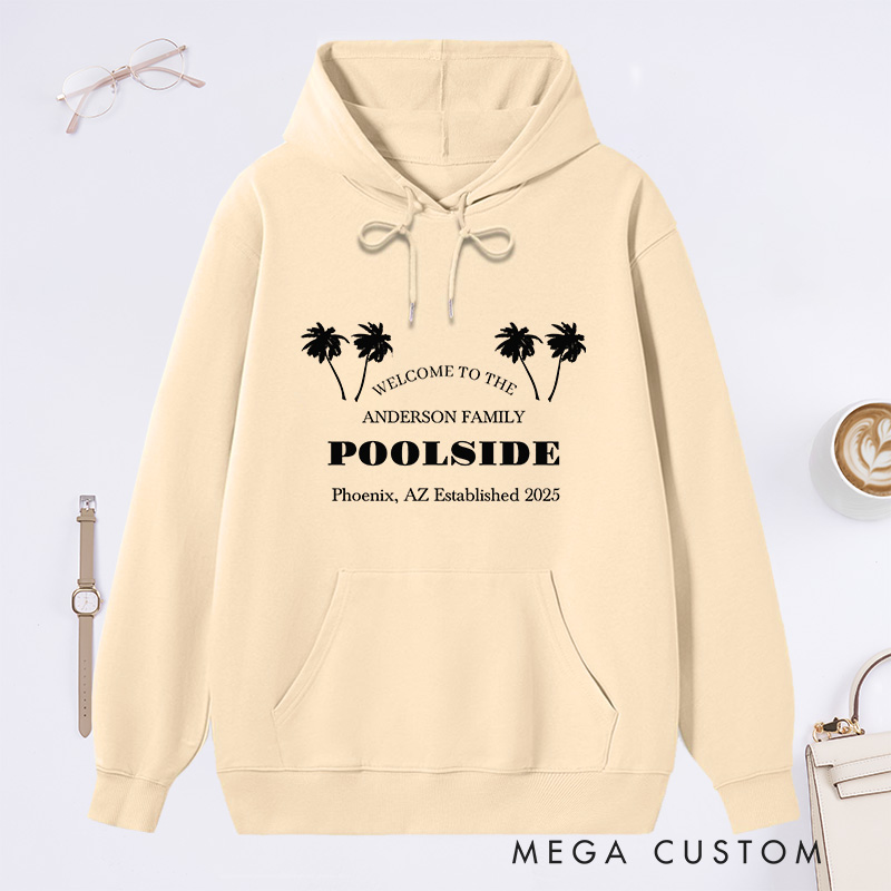 Personalized Hoodie Custom Family Name and Year Comfortable Christmas Sweatshirt for Housewarming Holiday Gift New Home Theme