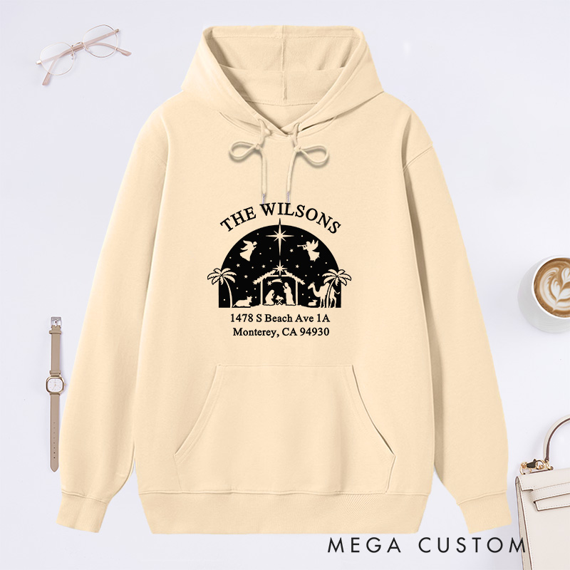 Personalized Hoodie Custom Printed Hoodie Unisex Personalised Pullover Sweatshirt for Housewarming Holiday Gift New Home Gifts
