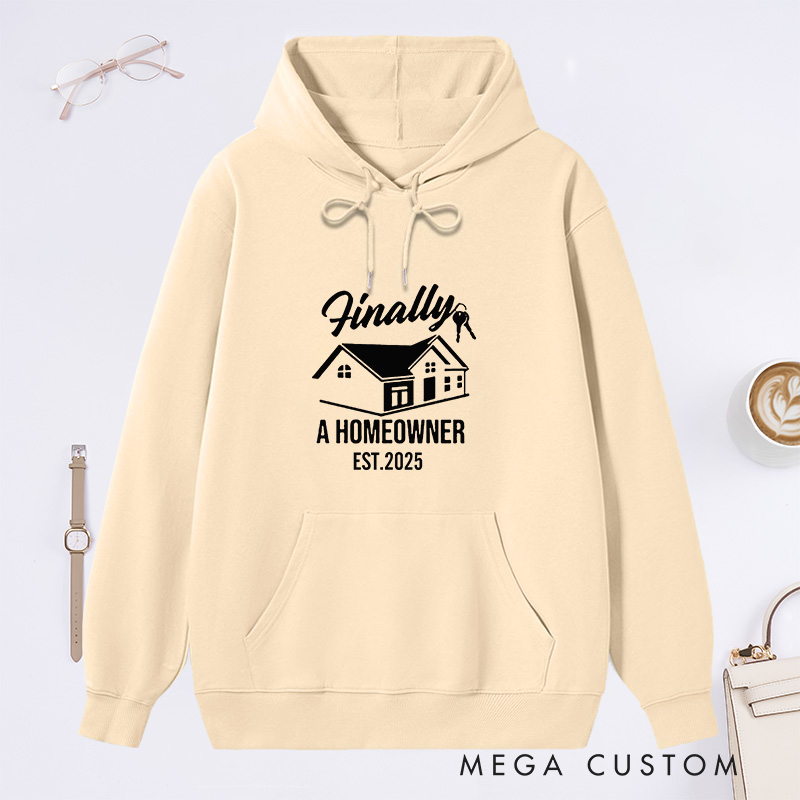 Personalized Hoodie Homeowner Design Custom Year Comfortable Sweatshirt for Housewarming Holiday Gift New Home Theme