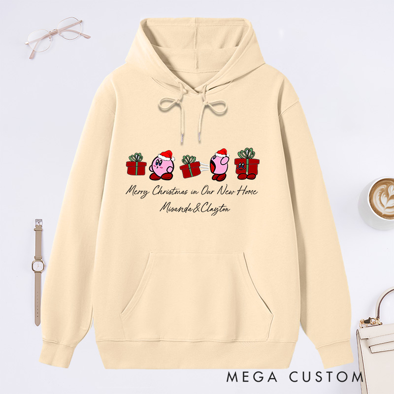 Personalized Hoodie Merry Christmas in Our New Home Design Custom Christmas Sweatshirt Christmas Housewarming Holiday Gift