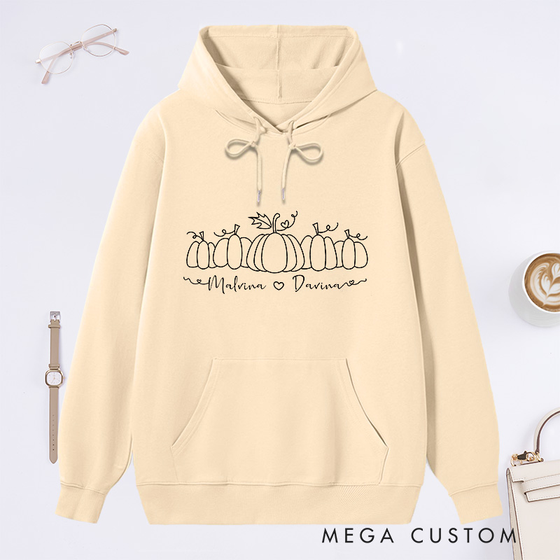 Personalized Halloween Housewarming Sweatshirt Pumpkin Patch Design Custom Names Cozy Fall Theme Comfortable Gift for New Homeowners