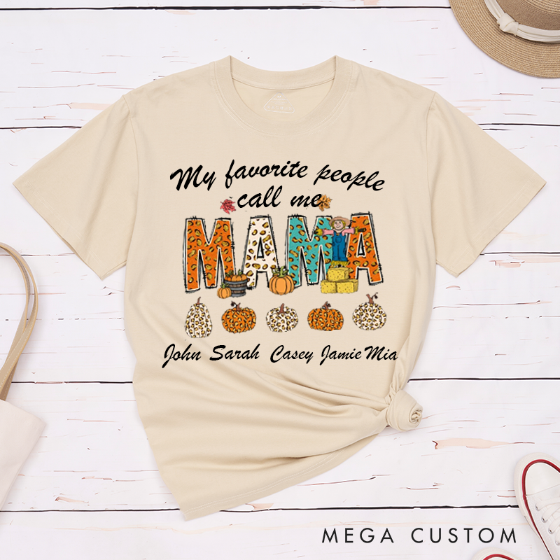 Personalized My Favorite People Call Me Mama Halloween Making Memories Together Family Classic T-shirt